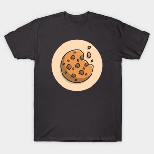 Chocolate Cookies Cartoon Vector Icon Illustration T-Shirt